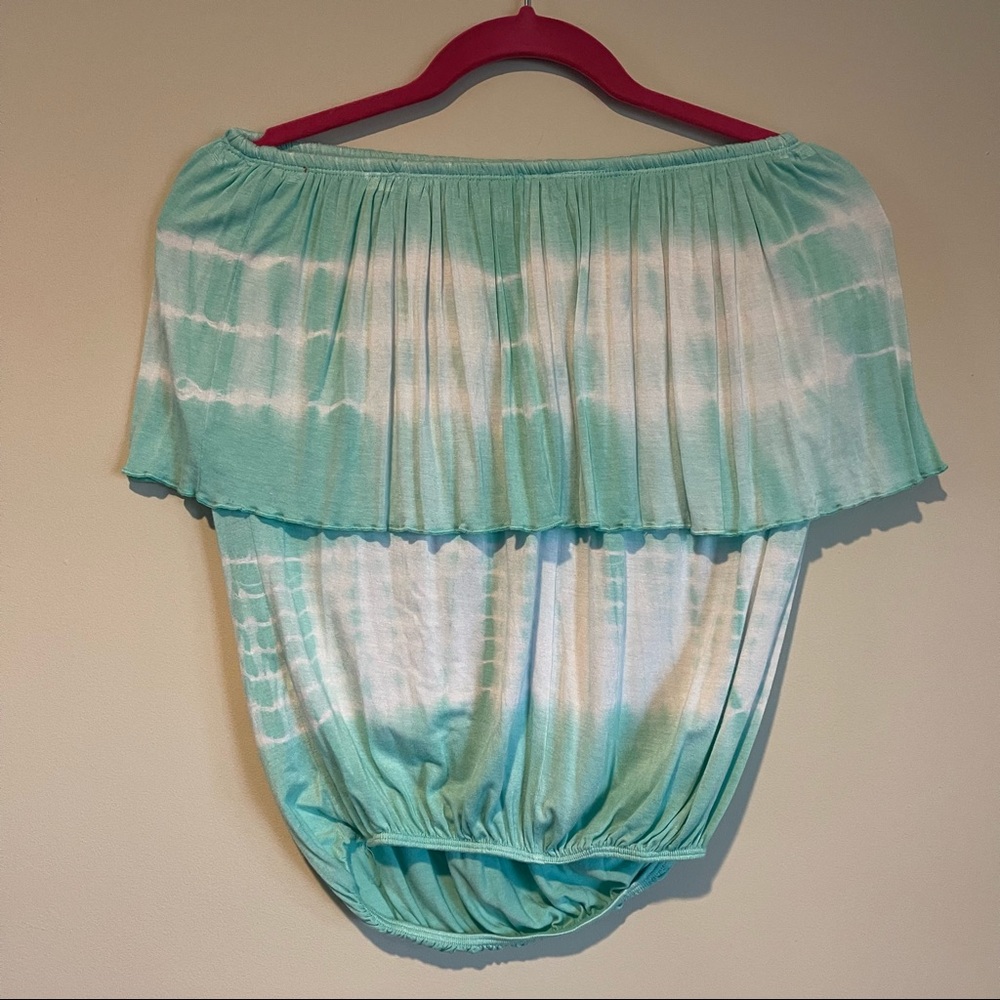 Strapless tie dye top